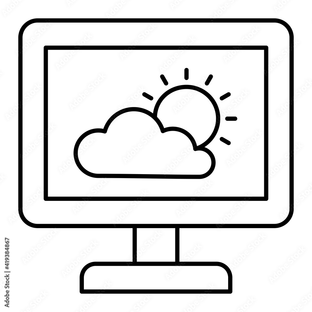 Vector Forecast Outline Icon Design Vector Forecast Outline Icon Design
