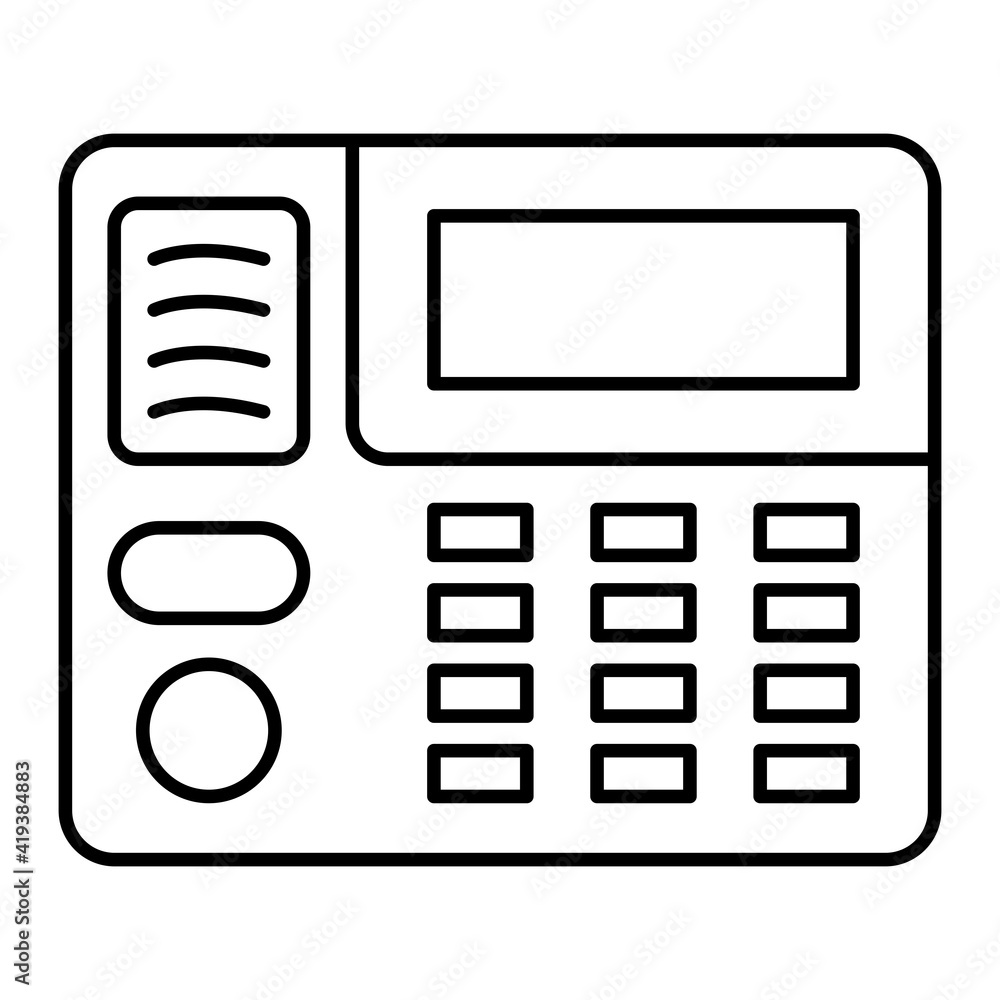 Vector Security Panel Outline Icon Design Vector Security Panel Outline Icon Design