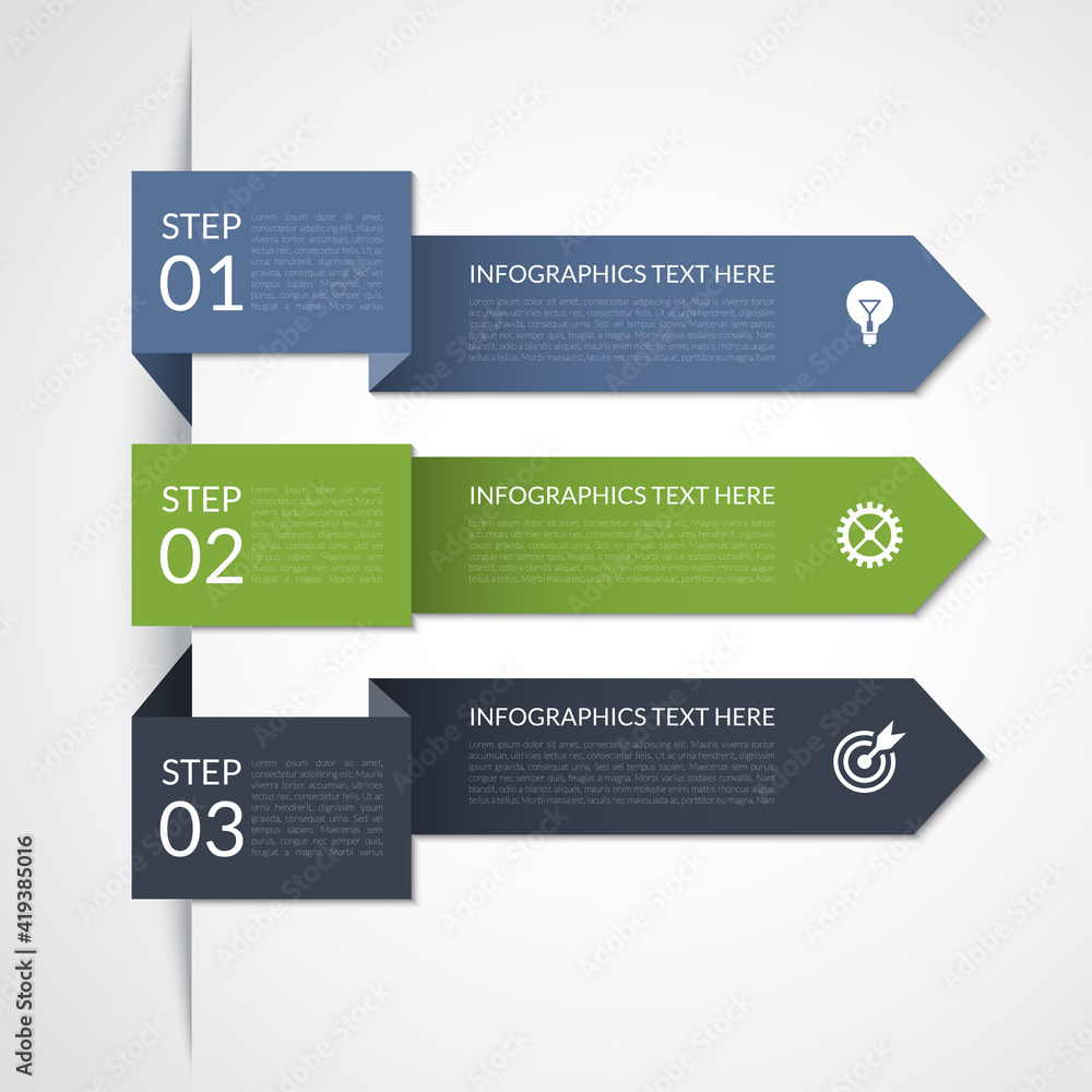 Modern arrow infographic elements Modern arrow infographic elements