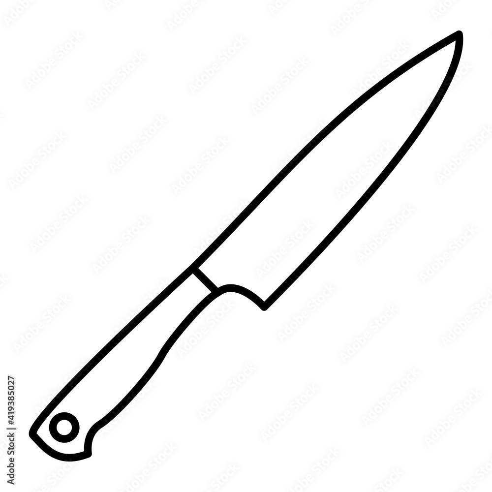 Fototapeta premium Vector Knife Outline Icon Design