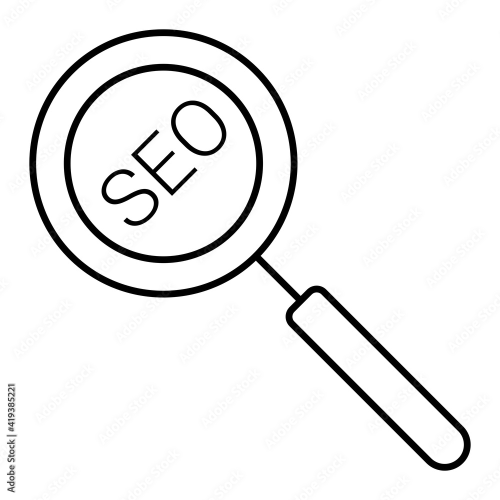Vector Seo Outline Icon Design