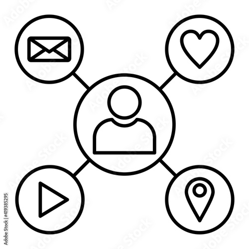  Vector Social Media Outline Icon Design photo