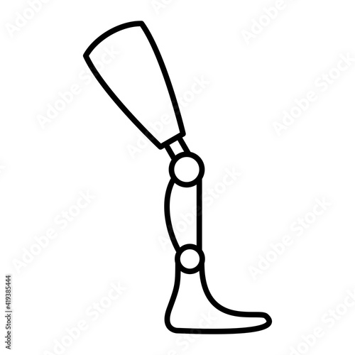 Vector Prosthetic Outline Icon Design