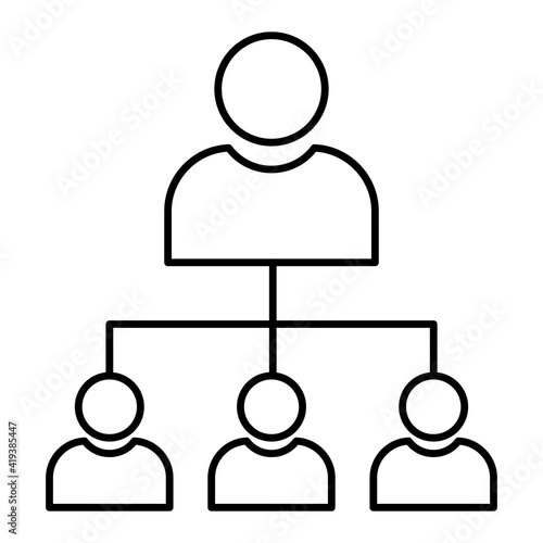 Vector Management Outline Icon Design