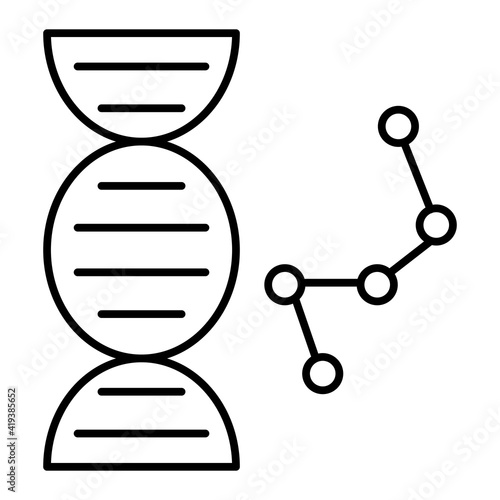 Vector Genetic Engineering Outline Icon Design