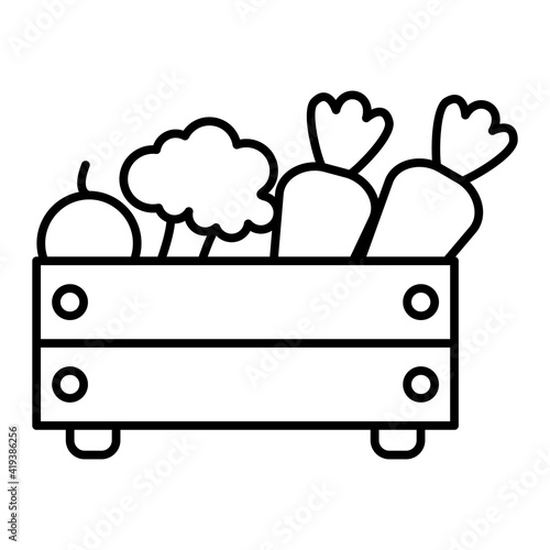 Vector Harvest Outline Icon Design