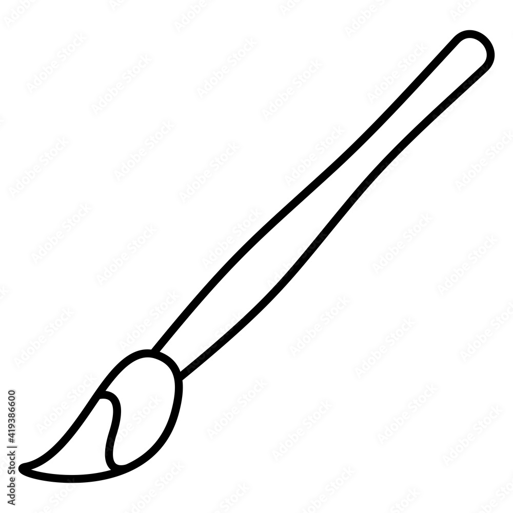 Vector Brush Outline Icon Design Vector Brush Outline Icon Design