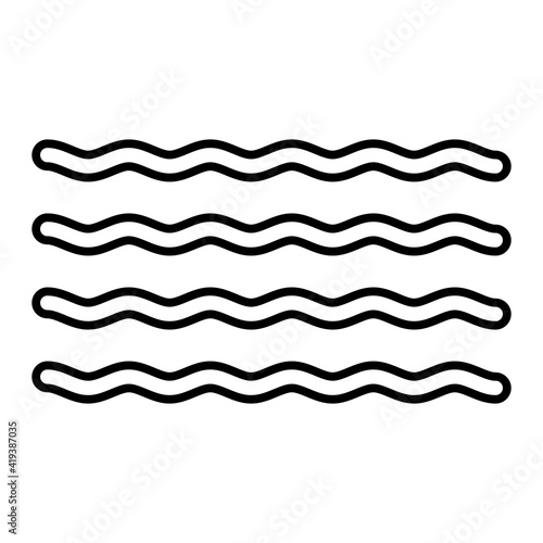 Vector Wave Outline Icon Design © Muhammad