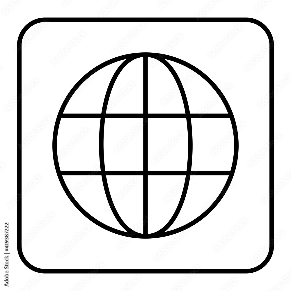 Vector Internet Outline Icon Design Vector Internet Outline Icon Design