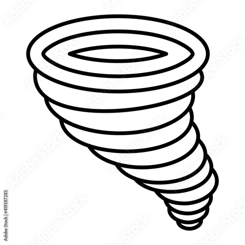 Vector Windstorm Outline Icon Design