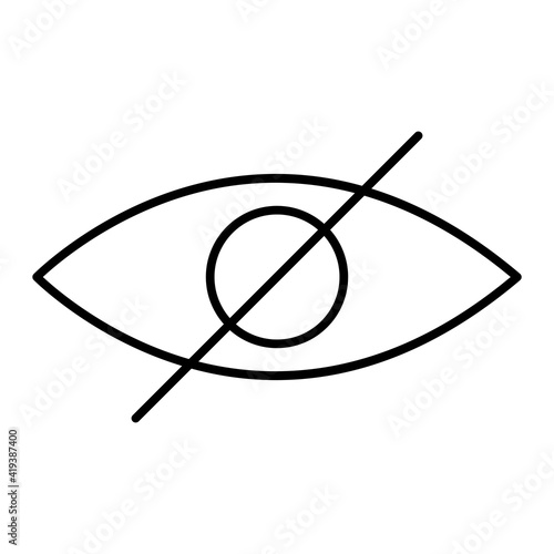 Vector Visibility Off Outline Icon Design