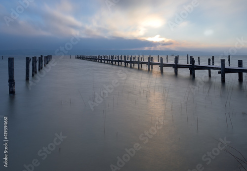 Windiger Morgen in Utting am Ammersee