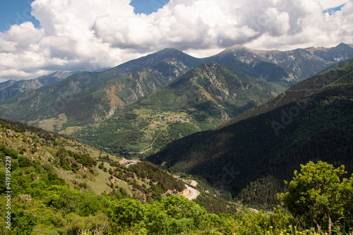 landscape across the french Pyrenean mountains