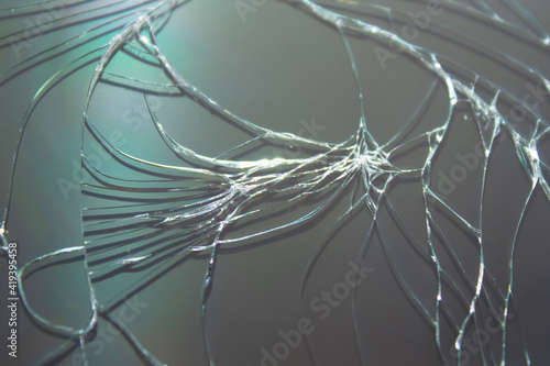 crack on the glass of the phone