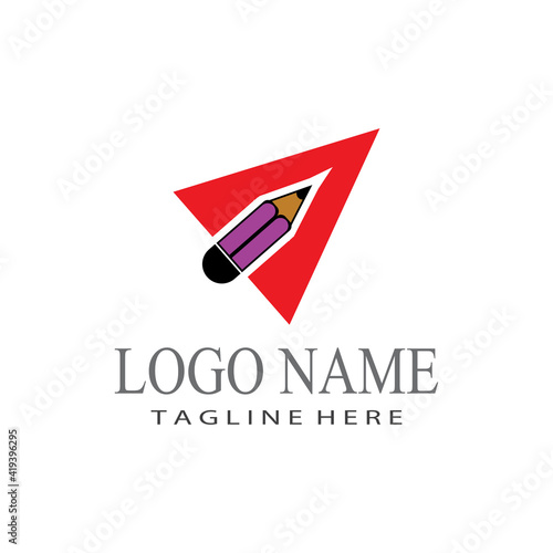 Pencil Logo Template vector symbol design Free Download Pencil Logo Template vector symbol design - GFXLoad