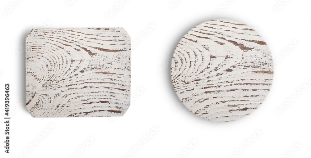 Fototapeta premium old wooden board isolated on white background 