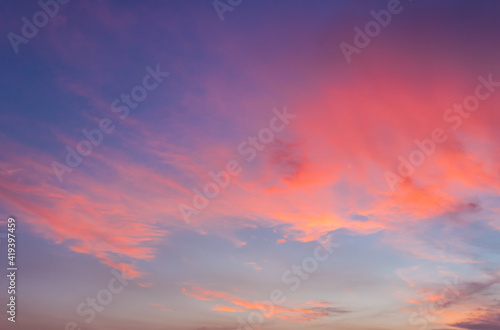 red sunset sky background in the evening on twilight  © Nature Peaceful 