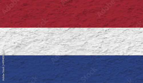 Grunge Netherlands flag. Netherlands flag with waving grunge texture.