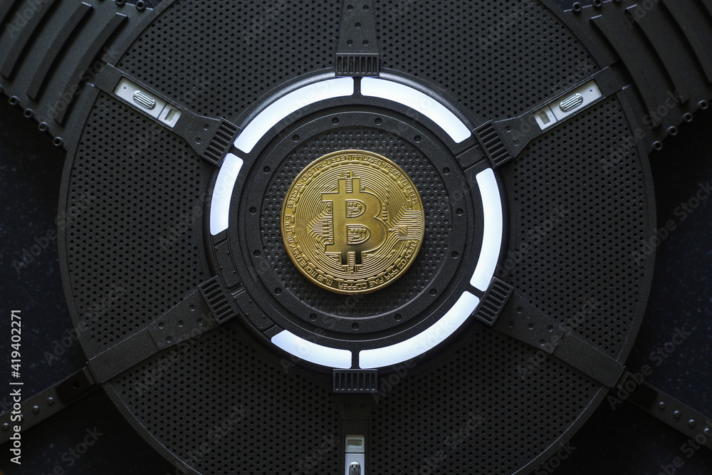 Gold Bitcoin electronic computer processor board Gold Bitcoin electronic computer processor board