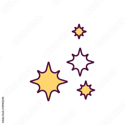 Platelets RGB color icon. Thrombocytes. Megakaryocytes. Colorless cell fragments. Bone marrow. Clots forming function for excessive bleeding prevention, wounds healing. Isolated vector illustration
