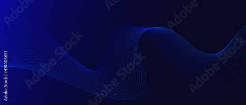 abstract background with flowing lines. Digital future technology concept. vector illustration.