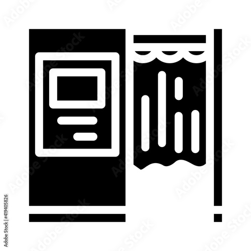 photo kiosk glyph icon vector illustration sign