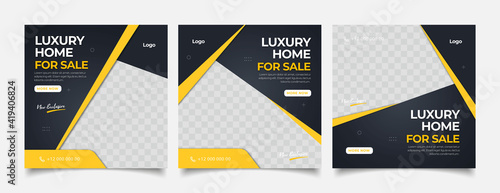 Real estate instagram social media post web banner