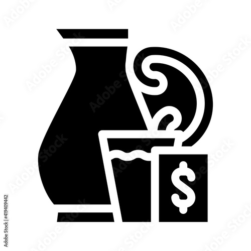 old self-service system glyph icon vector illustration