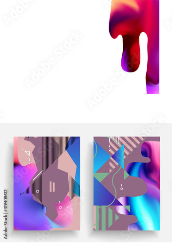 Modern abstract background. Artistic covers design. Creative fluid colors backgrounds. Blurred bright colors mesh background. Smooth banner template.
