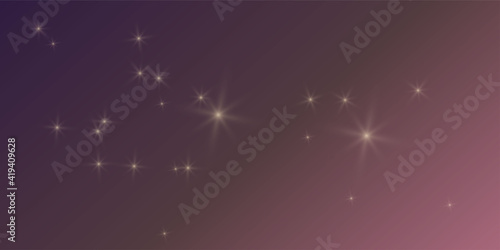 Gradient colorful bright background with stars flare glare lights. Vector illustration horizontal format © MariaTem
