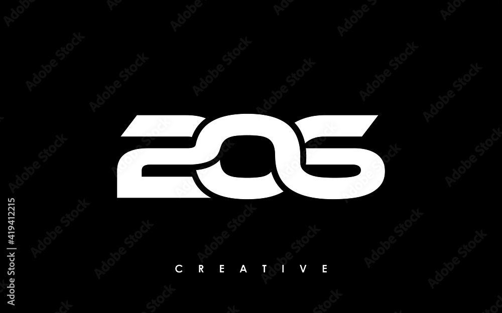 206 Letter Initial Logo Design Template Vector Illustration