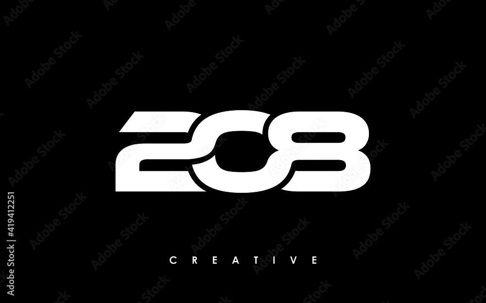 208 Letter Initial Logo Design Template Vector Illustration