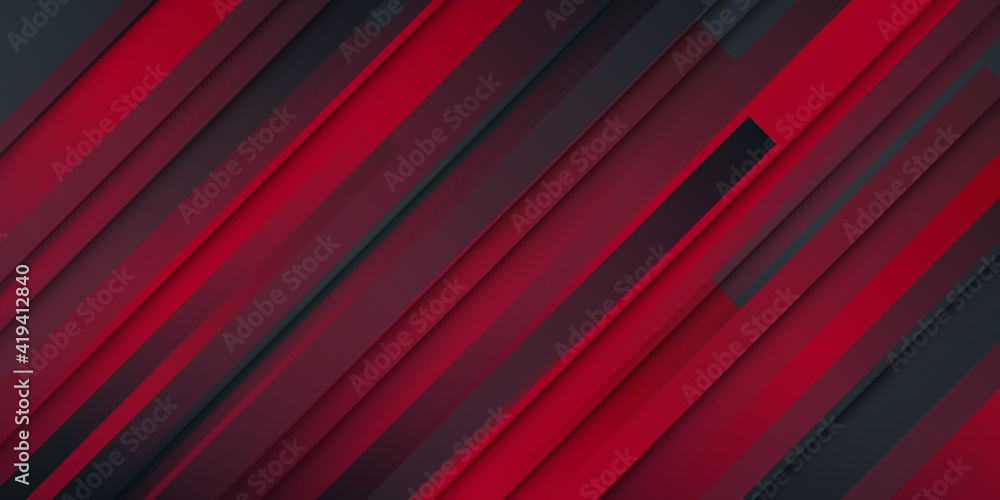 Fototapeta premium Abstract black red stripes background
