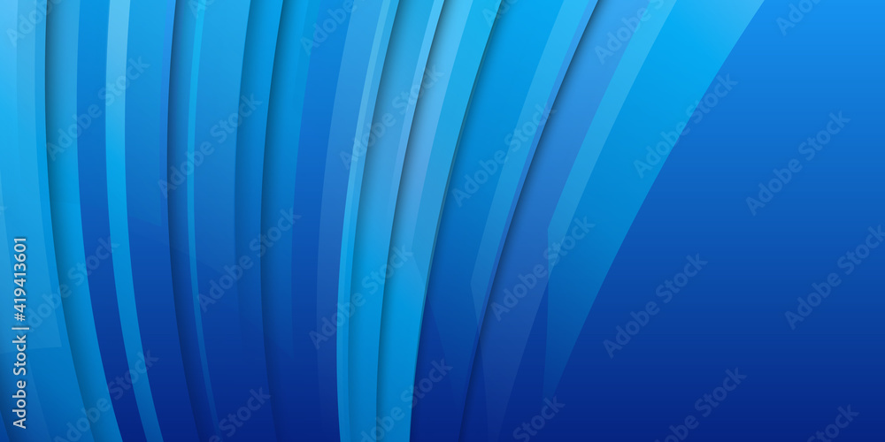 Dark blue paper waves abstract banner design. Elegant wavy vector background Dark blue paper waves abstract banner design. Elegant wavy vector background
