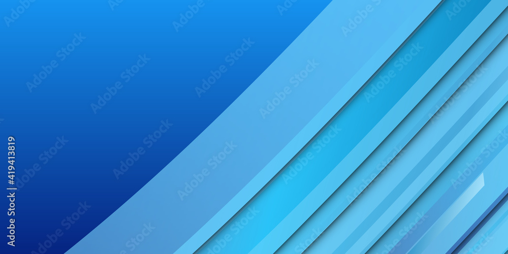 Fototapeta premium Dark blue paper waves abstract banner design. Elegant wavy vector background 