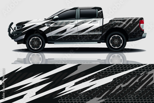 Car wrap graphic racing abstract background for wrap and vinyl sticker