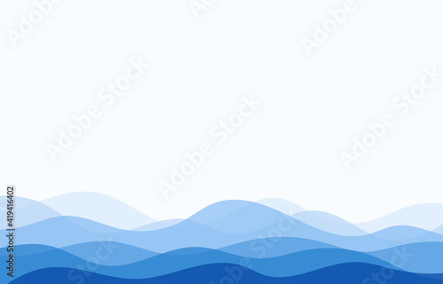 Blue water wave line sea pattern background banner vector.