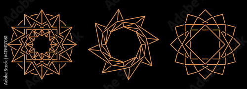 Decorative round frames. Ci...