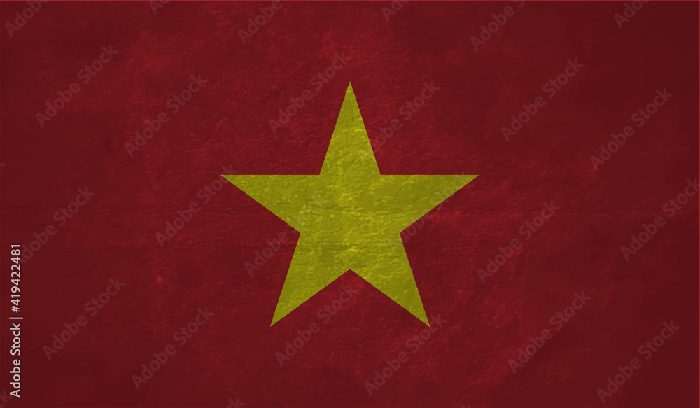 Grunge Vietnam flag. Vietnam flag with waving grunge texture. Grunge Vietnam flag. Vietnam flag with waving grunge texture.