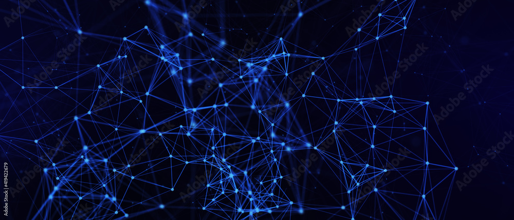 Abstract futuristic - technology with polygonal shapes on dark blue background. Design digital technology concept. 3d illustration. Abstract futuristic - technology with polygonal shapes on dark blue background. Design digital technology concept. 3d illustration.