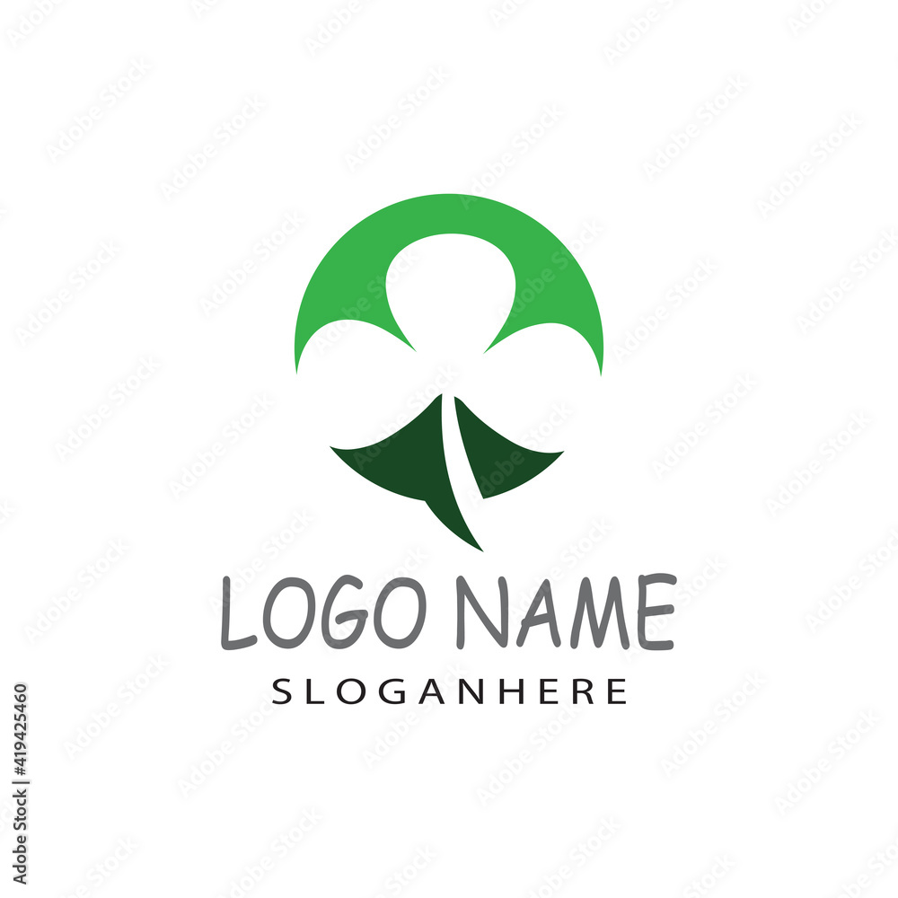 Fototapeta premium Clover Logo Template vector symbol nature