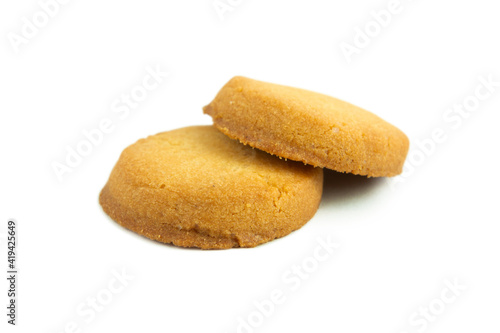 Butter Cookie on white background