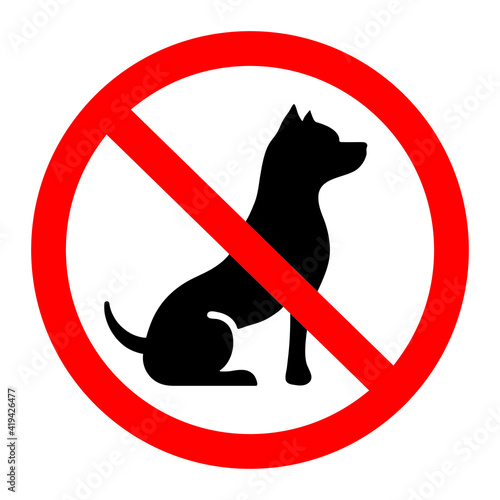 no dogs sign or symbol, vector illustration 