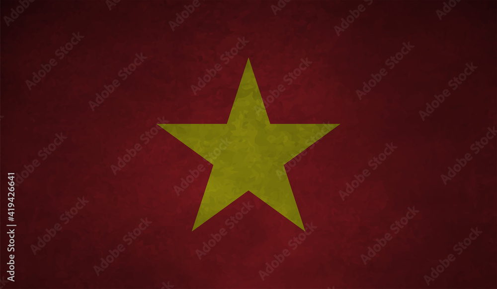 Grunge Vietnam flag. Vietnam flag with waving grunge texture. Grunge Vietnam flag. Vietnam flag with waving grunge texture.