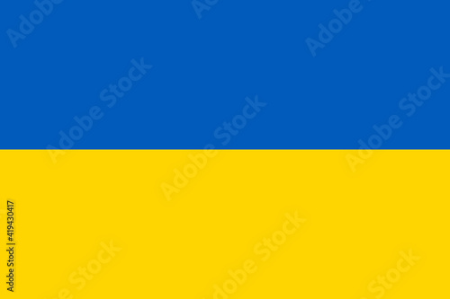 Flag of Ukraine. Accurate proportion and official colors.