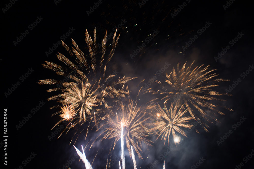 Happy New Year Fireworks in Thailand Happy New Year Fireworks in Thailand