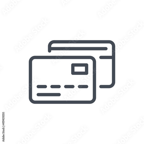 Credit card line icon. Payment vector outline sign.