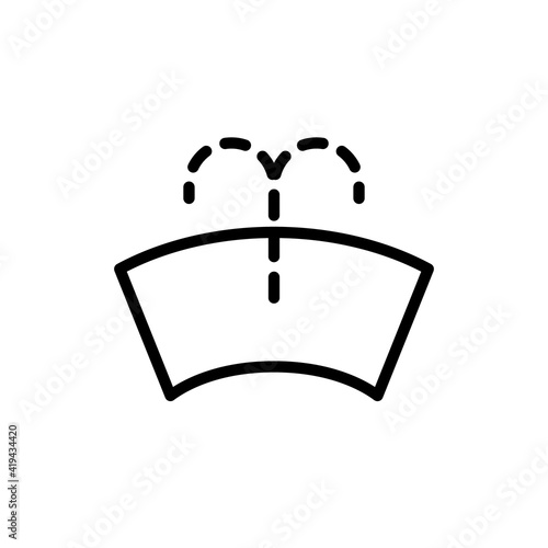Windshield washer dark push buttons