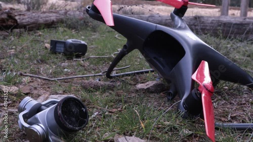 crashed drone