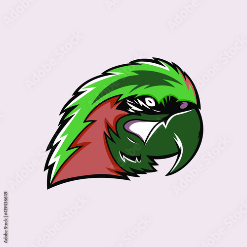 mascot illustration of parrot's head